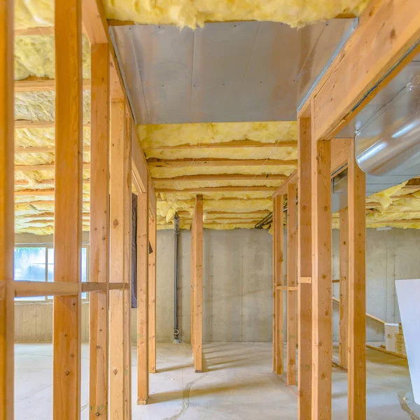 Holzrahmen des Hauses im Bau — Stockfoto