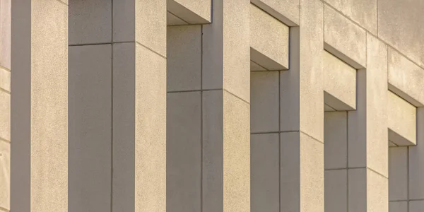 Rectangular concrete columns of a building