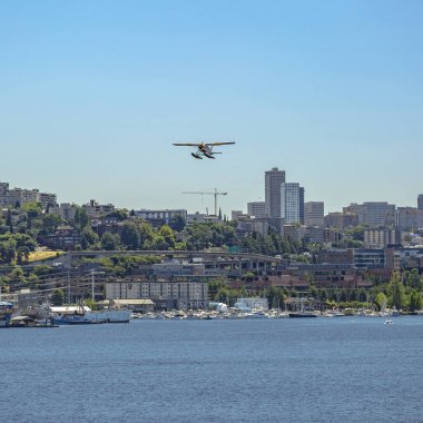 Float uçağı ele seaport şehir ve Birliği Gölü