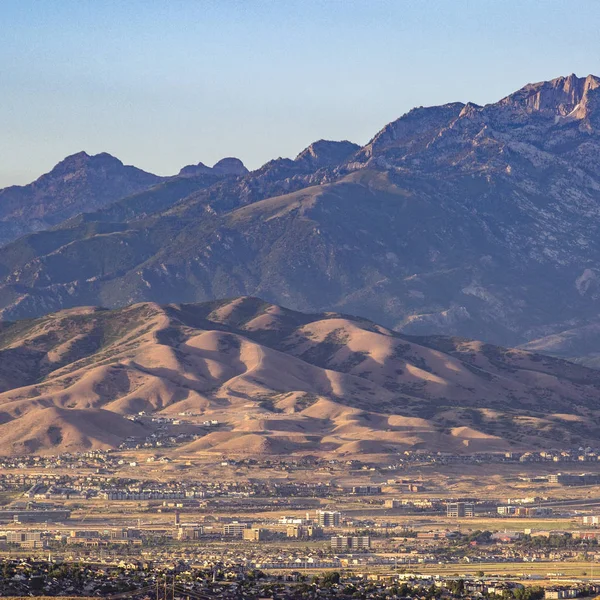 犹他州白色秃山的日落景色 — 图库照片