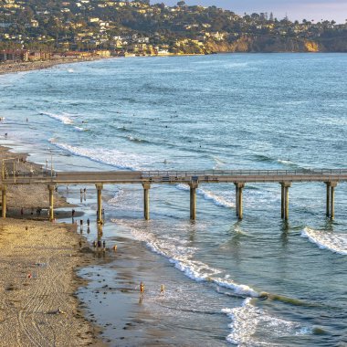 Scripps Pier ve San Diego Ca sahil evleri