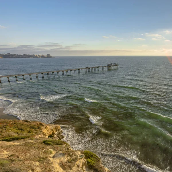 Scripps pier an der küste von san diego kalifornien — Stockfoto