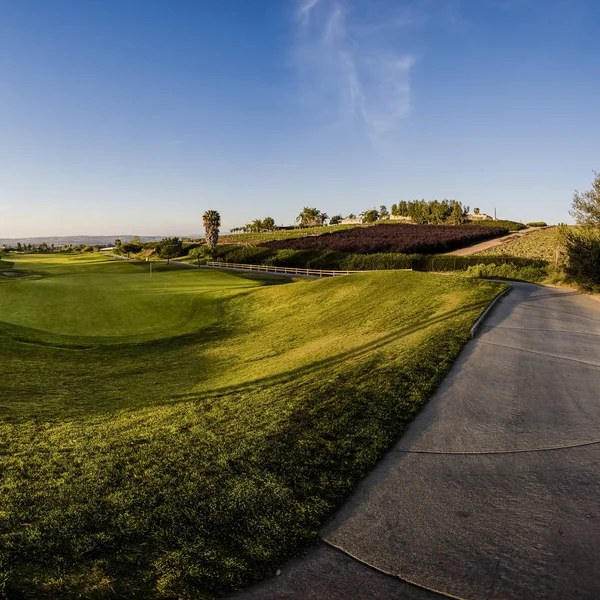 Golf sahasının Fallbrook California gün batımı görünümü — Stok fotoğraf