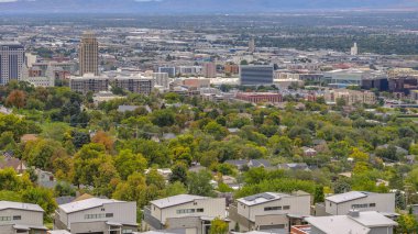 Salt Lake City Utah içinde downtown panoramik manzaralı