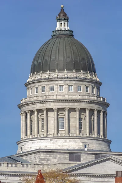 Dome of the capital building with blue sky behind