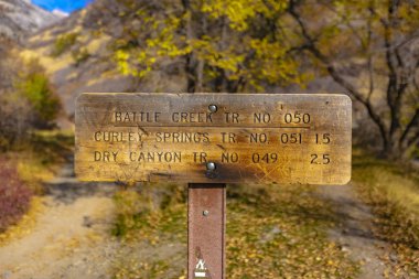 Battle Creek trailhead işaret iz için