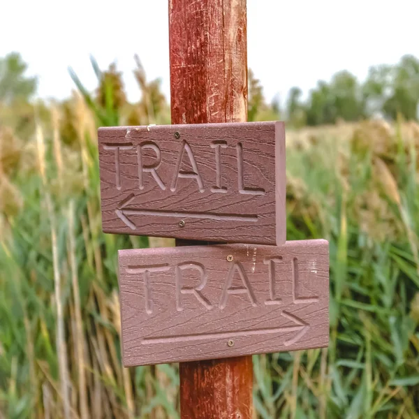 Directional hiking trail sign in Provo Utah