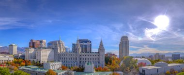 Çatı Salt Lake City merkezden Panoraması