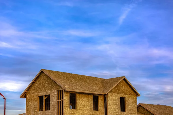 Bau eines neuen Hauses im Morgengrauen utah — Stockfoto