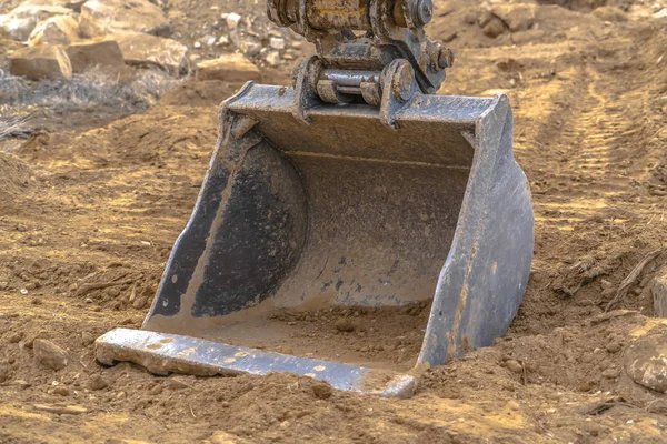Balde de uma escavadeira no canteiro de obras de Utah — Fotografia de Stock