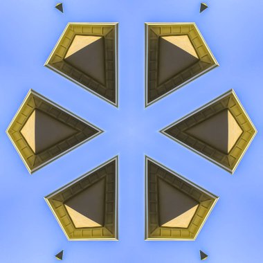 Düz tek tip elmas şekiller fotoğraf yaptı. Geometrik kaleydoskop desen simetrisi yansıma yansıtılmış ekseninde. Reklam arka plan veya arka plan için bir duvar kağıdı olarak renkli şekiller.