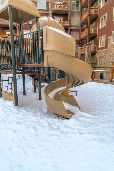Slide against a residential building in Park City