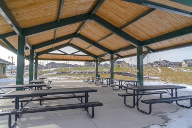 Eagle Mountain Utah kışın köşk