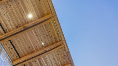 Panorama çerçeve Bir binanın düz çatı alt