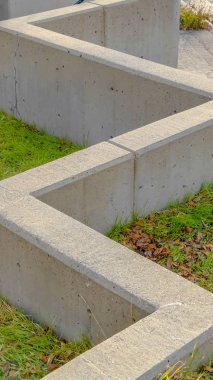 Dikey çerçeve Beton blok bariyer açık bir st bağlı