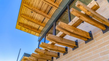 Panorama çerçeve Yatay fro uzanan dekoratif kısa ahşap