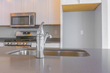 Parlak musluk ve si yakın ile Modern mutfak iç