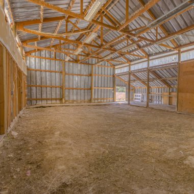 Rustik eski ahır iç görünümü