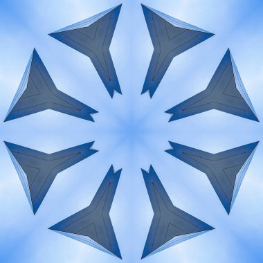 Metalden sekiz tarafı ile yapılan yıldız şekli