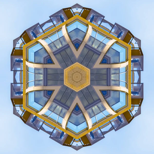 Bola fractal feita de varandas e decks — Fotografia de Stock