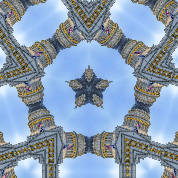 Formes fractales abstraites fabriquées à partir de Utah Capital — Photo