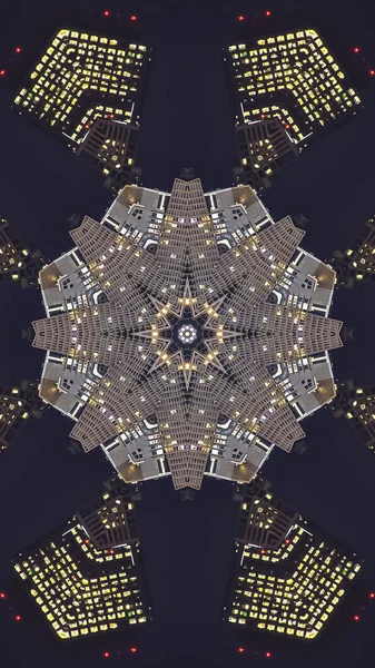Κατακόρυφο μοτίβο αστεριού φτιαγμένο με ορίζοντα τον κόλπο του Σαν Φρανσίσκο — Φωτογραφία Αρχείου
