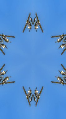 Seattle'da gökyüzünün üzerindeki dikey su düzlemi yansıdı
