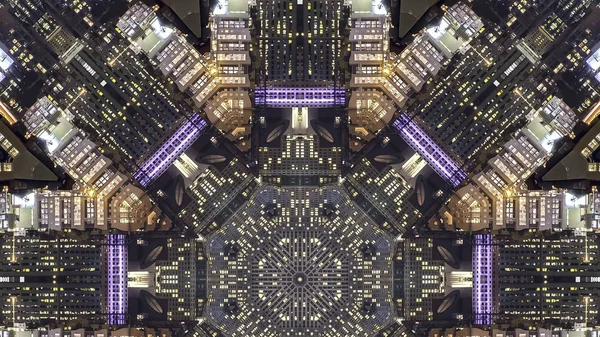 Panorama San Fransisco ruas e cidade transformada em fractal — Fotografia de Stock