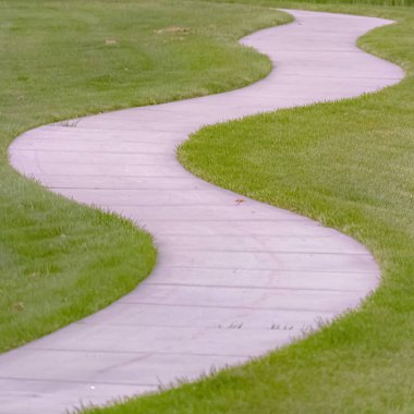 Kare çerçeve Arka planda bir gölet ve tezgah ile çimenli arazi ile kıvrımlı