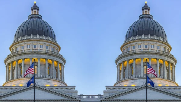 Panorama Double vue sur la capitale de l'Utah — Photo