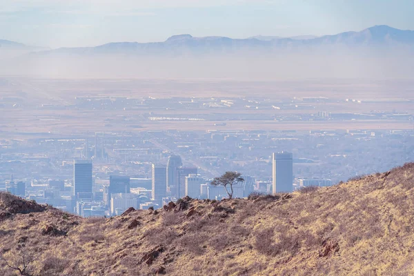 Mountain overlooking overlooking Salt Lake City day light