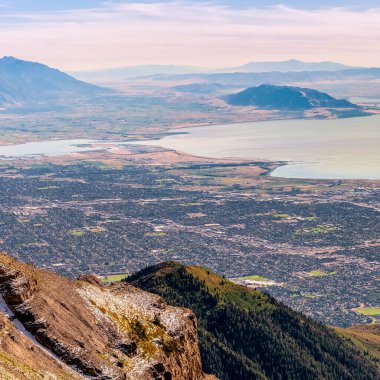 Utah Gölü ve Utah Vadisi 'nin kare çerçevesi