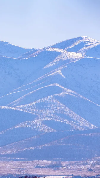 Vertical Utah valle montaña paisaje en invierno día luz —  Fotos de Stock