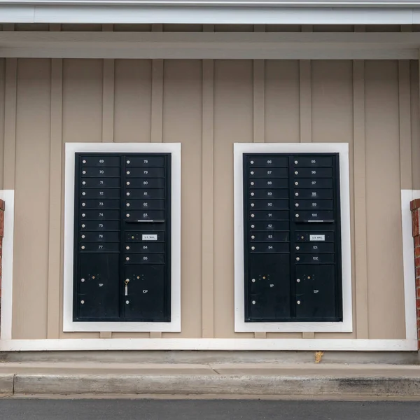 Square Electric facility house in American town day light