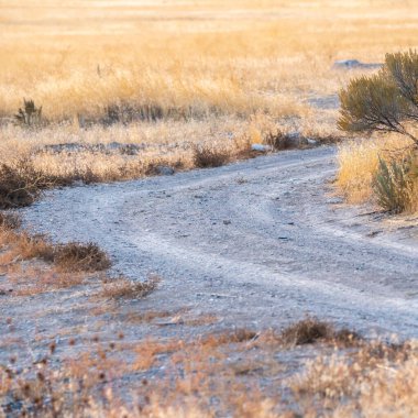 Lastik izi olan kare eğimli toprak pist gün ışığı