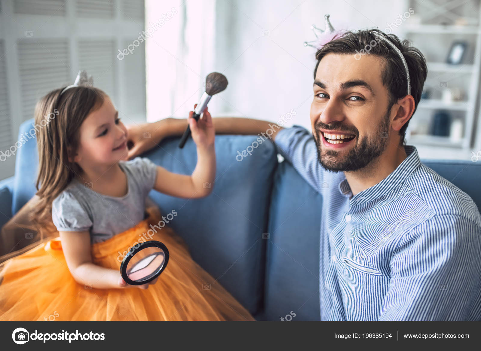 Love You Dad Handsome Young Man Home His Little Cute Stock Photo By C 4pmphoto Gmail Com