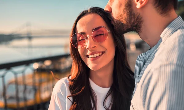 Liebe Liegt Der Luft Nettes Romantisches Paar Das Zeit Miteinander — Stockfoto