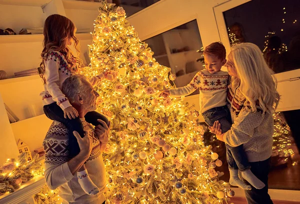 Kellemes Karácsonyi Ünnepeket Boldog Évet Boldog Családi Ünneplése Téli Üdülés — Stock Fotó