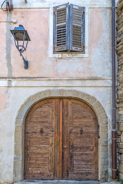 Puerta Entrada Antiguo Edificio Ciudad Piran Eslovenia Europa — Foto de Stock