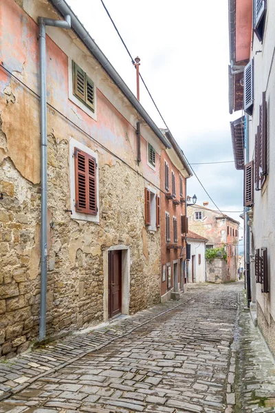 Kamenné Ulice Městě Motovun Istrii Chorvatsku Evropa — Stock fotografie