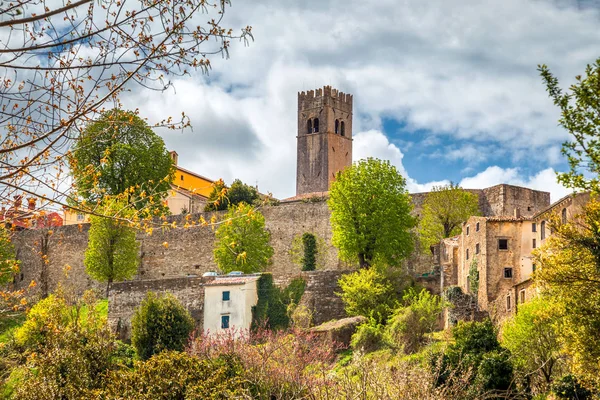 Mury Wieży Miasta Motovun Istria Chorwacji Europa — Zdjęcie stockowe