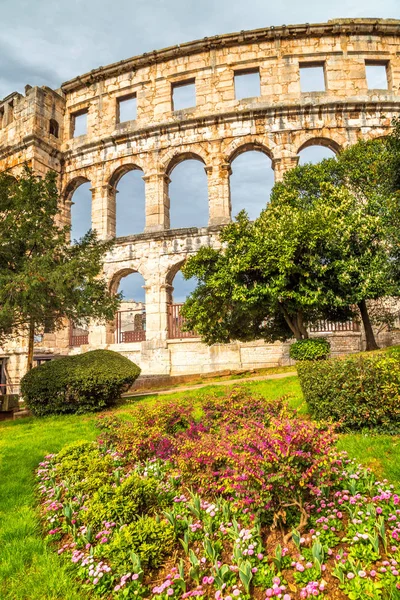 Romeinse Arena Pula Kroatië Europa — Stockfoto