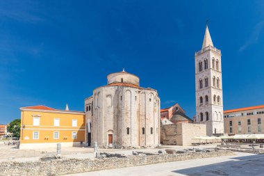 Hırvat town Zadar Akdeniz, Europe, tarihi merkez.