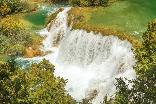 Водопады Скрадински Бук Национальном Парке Крка Хорватии Европа — стоковое фото