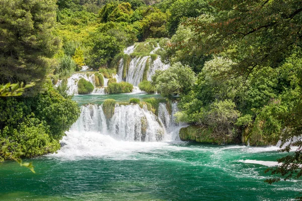 Wodospady Skradinski Buk Parku Narodowym Krka Chorwacji Europa — Zdjęcie stockowe