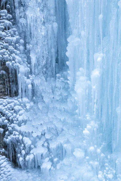 Detail Des Eisfalls Einer Winterlandschaft — Stockfoto