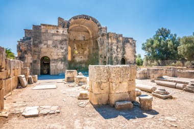 Saint Titus Bazilikası karşın arkeolojik Girit Adası, Yunanistan, Avrupa.