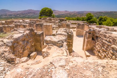 Minos Palace Phaistos Girit, Yunanistan, Avrupa.