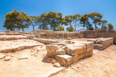 Minos Palace Phaistos Girit, Yunanistan, Avrupa.