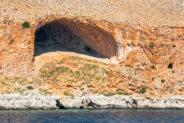 Costa Rocosa Cerca Laguna Balos Noroeste Creta Grecia Europa — Foto de Stock